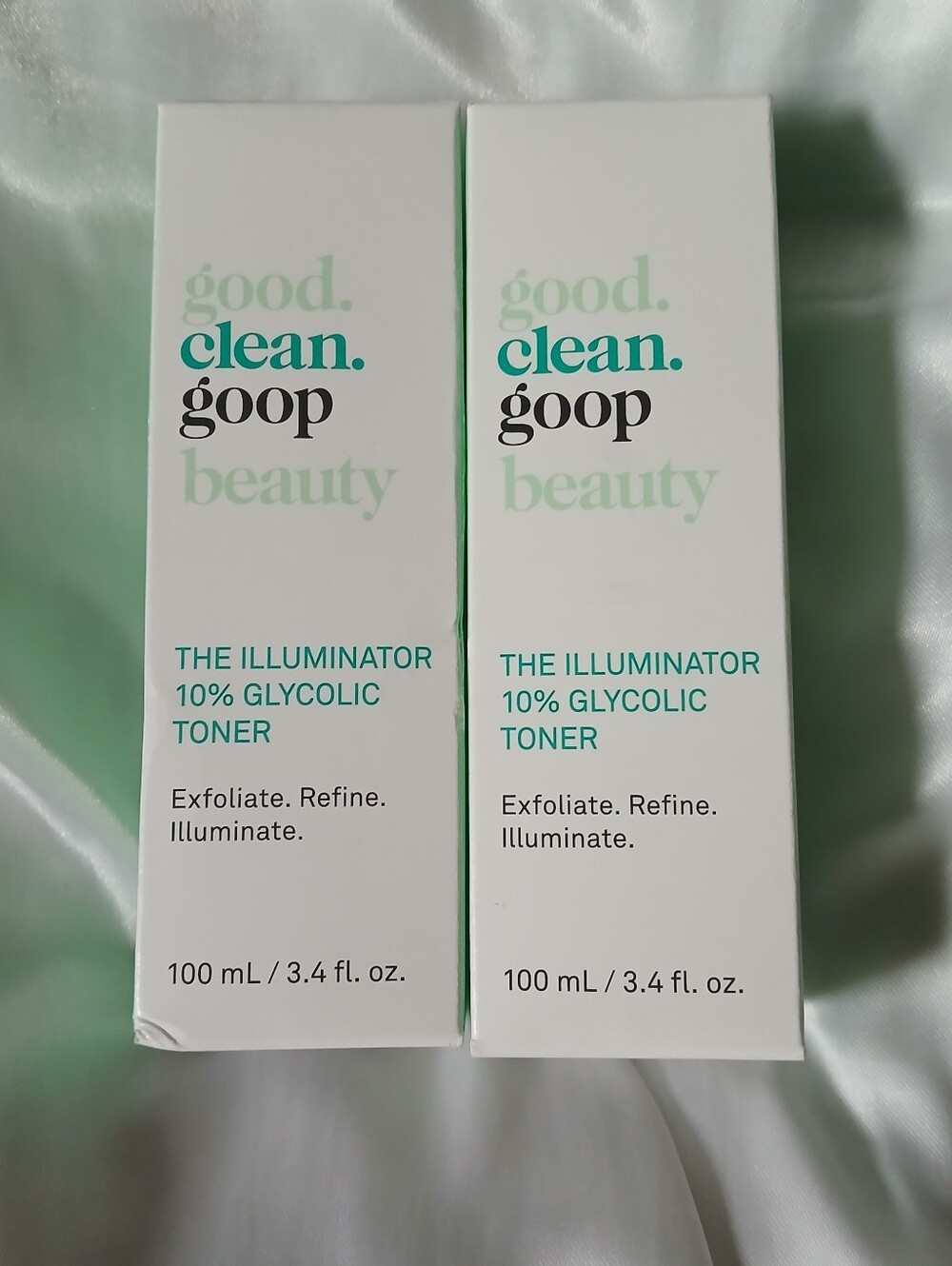 2 Bottles goop beauty The Illuminator 10% Glycolic Toner Full Size , Sealed